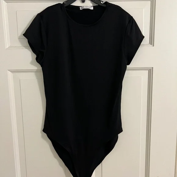 Zara bodysuits with cap sleeves size M black and slate grey - Picture 8 of 11